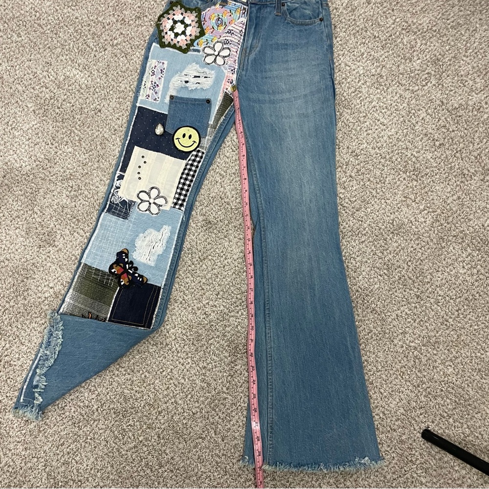 BDG Urban Outfitters Patchwork Jeans Size 24 - Picture 12 of 13